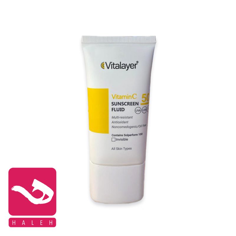 vitalayer-sunscreen-fluid-کرم-ضد-آفتاب-بی-رنگ-ویتالیر-ویتامین-سی-