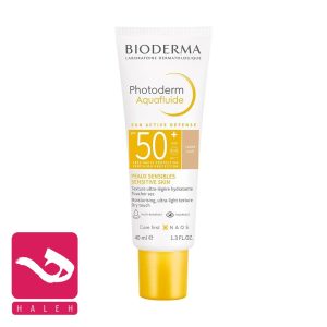 کرم-ضد-آفتاب-فتودرم-آکوافلویید-بایودرما-bioderma-photoderm-aquafluid-sunscreen-spf50-40ml-هاله-اسپارکل-کاور